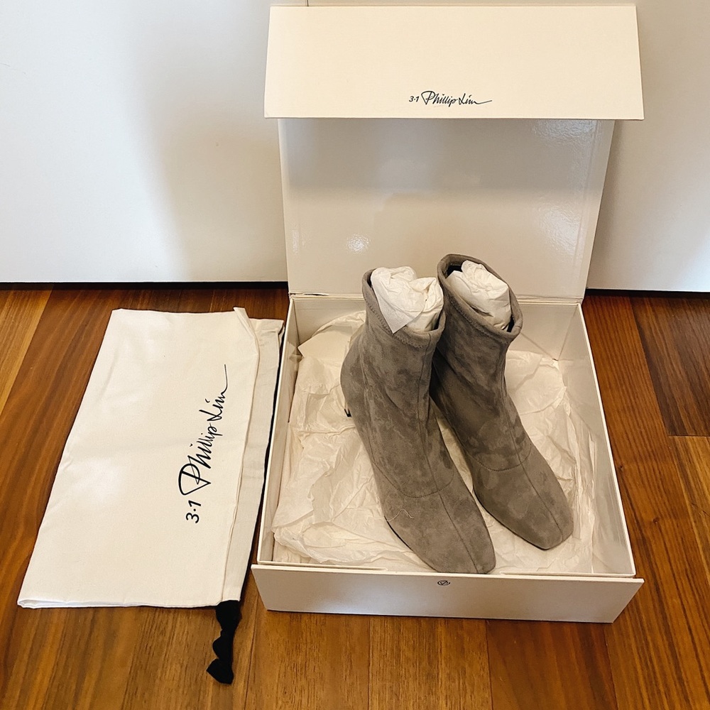 3.1 PHILLIP LIM Blade Stretch suede sock boots